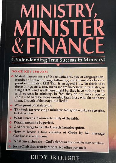 Ministry, Minister and Finance
